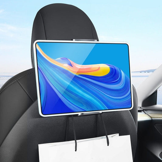 Car Seat Back Headrest Bracket Multifunctional Hanging Hook 4.7-12.9 inch Tablet Stand Cell Phone Holder For Tesla Model 3/Y/S/X
